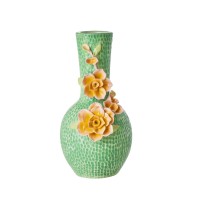 rice Vase aus Keramik "Flower Sculpture" (Grün)