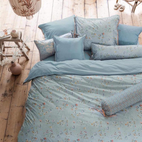 Pip Studio Bettwäsche-Set "Tokyo Blossom" - 155x220cm & 80x80cm (Hellblau)