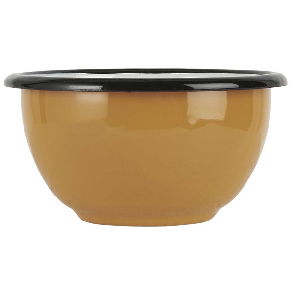 Ib Laursen Schale aus Emaille - Ø16,5 cm (Mustard/Weiß)