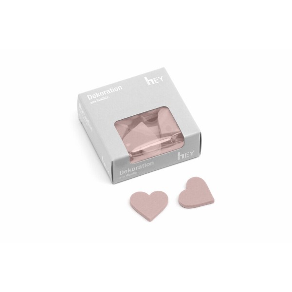 Filz-Streu-Herzen (Rosa/Powder) von HEY-SIGN