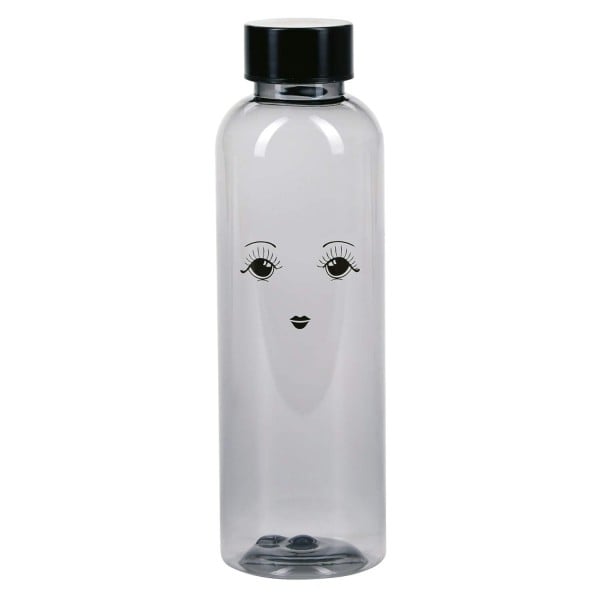 Miss Étoile Wasserflasche "Gesicht" (Schwarz)