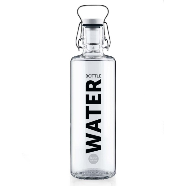 Trinkflasche aus Glas "Water Bottle" - 1 l von Soulbottles