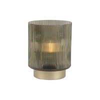 LED Windlicht - 15,5 cm (Grün/Gold) von Present Time