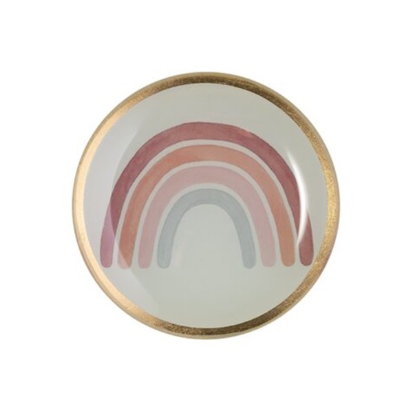 Glasteller "Love Plates - Regenbogen" - S (Grau)