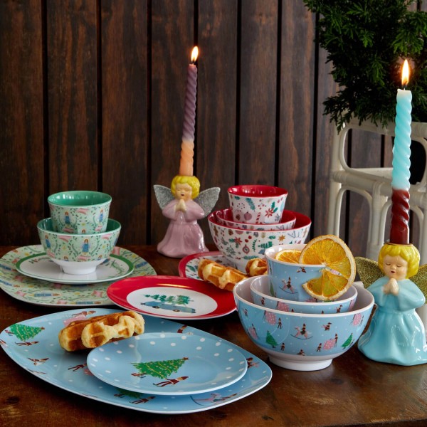 rice Kerzenständer "Engel" - Klein (Pink)