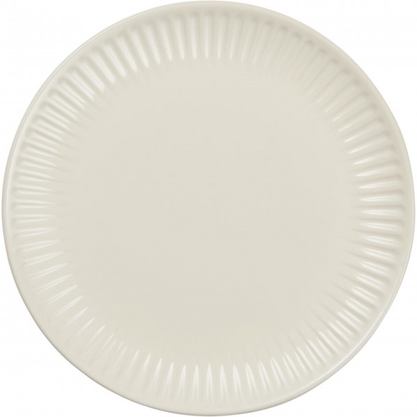 Ib Laursen Frühstücksteller mit Rillen "Mynte" (Butter Cream)