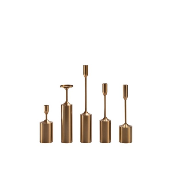 Kerzenhalter-Set "Penta" (Gold) 5-tlg. von Gift Company