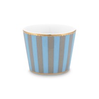 Pip Studio Eierbecher "Love Birds" (Blau/Khaki - Gestreift)