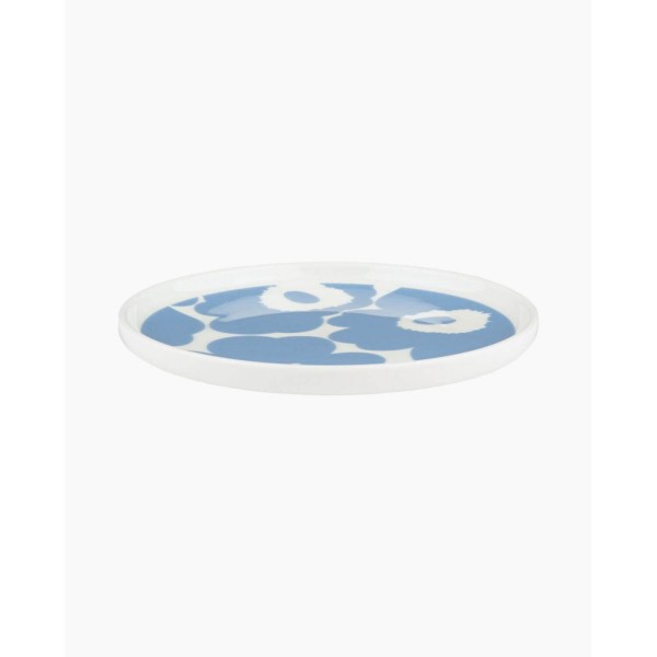 marimekko Teller "Oiva Unikko" - 13,5 cm (Weiß/Himmelblau)