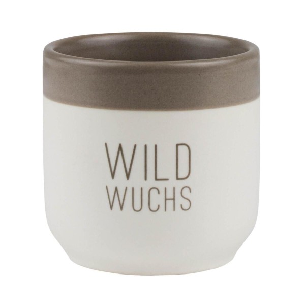 Vase "Wildwuchs" - 6,5 cm (Weiß/Braun) von räder Design