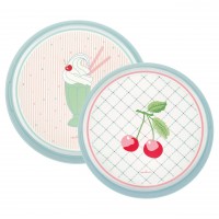 GreenGate Tablett im 2er-Set "Isa" (Pale Pink)