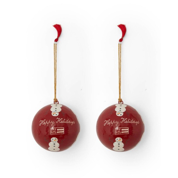 Christbaumschmuck "Ornament" im 2er-Set (Rot/Weiß) von Lexington