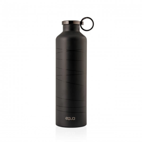 equa Trinkflasche "Basic-Mr. Matt" (Schwarz), 680ml