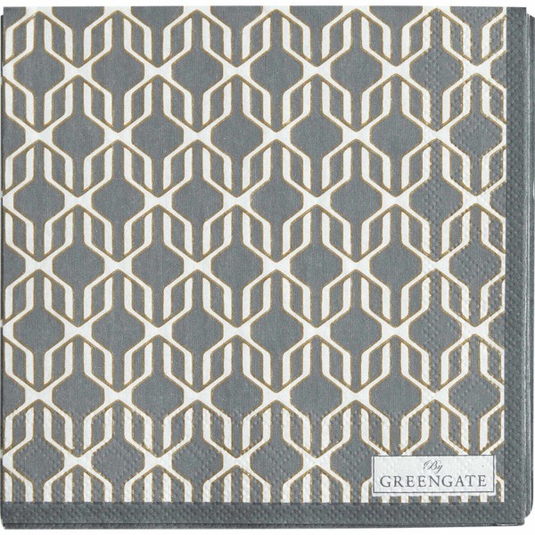 GreenGate Papierserviette "Rani" - Klein/20Stück (Dark Grey)