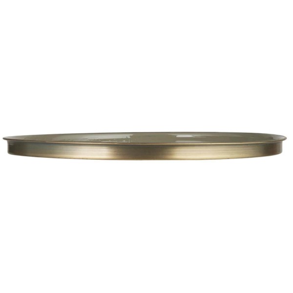 Ib Laursen Dekotablett - ø41,5 cm (Grau/Gold)