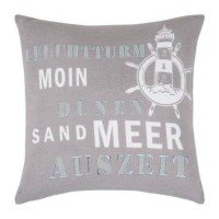 Kissenbezug mit Leuchtturm "Mare" - 45x45 cm (Grau) von pad