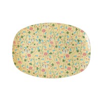 rice Melamin Platte mit Schmetterling - Klein (Hellgelb)