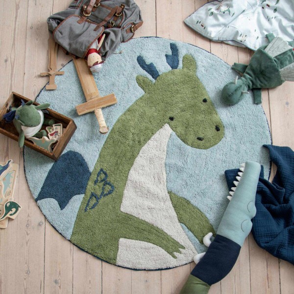 Kinderteppich gewebt "Drache" von sebra