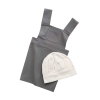 Kinderschürze mit Kochmütze (Grau/Weiß) von sebra Kinderschürze mit Kochmütze (Grau/Weiß) von sebra