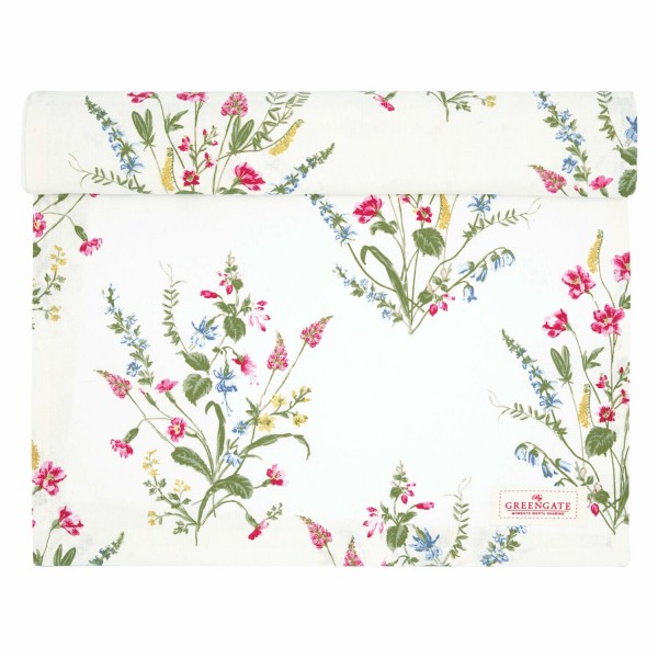 GreenGate Tischläufer "Elwin" - 140 cm (White)