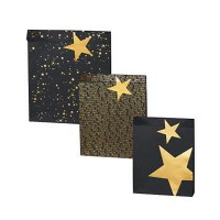 Geschenktüten "Black & Gold" im 3er-Set (Schwarz/Gold) von räder Design