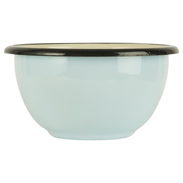Ib Laursen Schale aus Emaille - Ø10,4 cm (Hellblau/Creme)