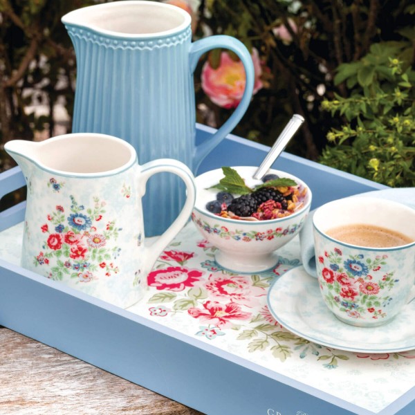 GreenGate Krug aus Steingut "Ailis" - 0,5 l (White)