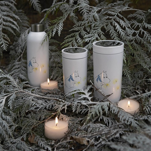 Thermobecher mit Moomin-Motiv "To-Go Click" - 400ml (Frost-Weiß) von Stelton