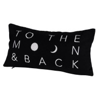 Traumkissen "Mondnacht - To the moon & back" 33x17 cm (Schwarz) von räder Design