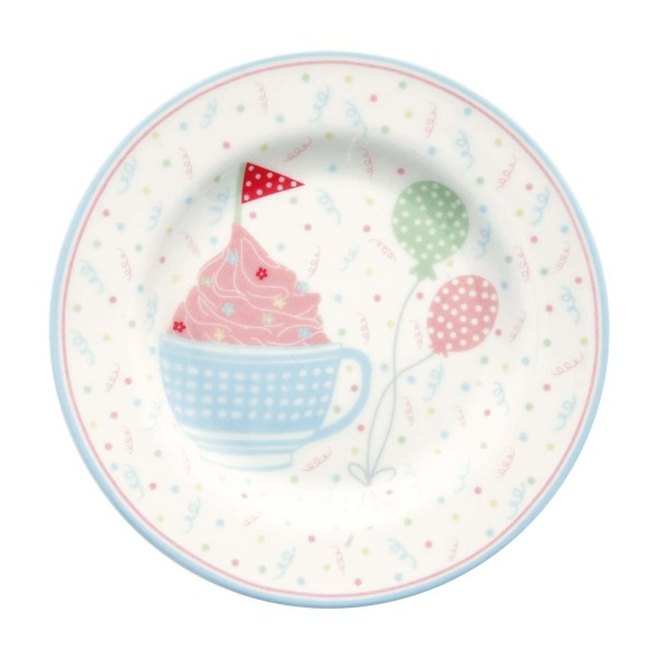 GreenGate Dessertteller "Alma Birthday" (White)