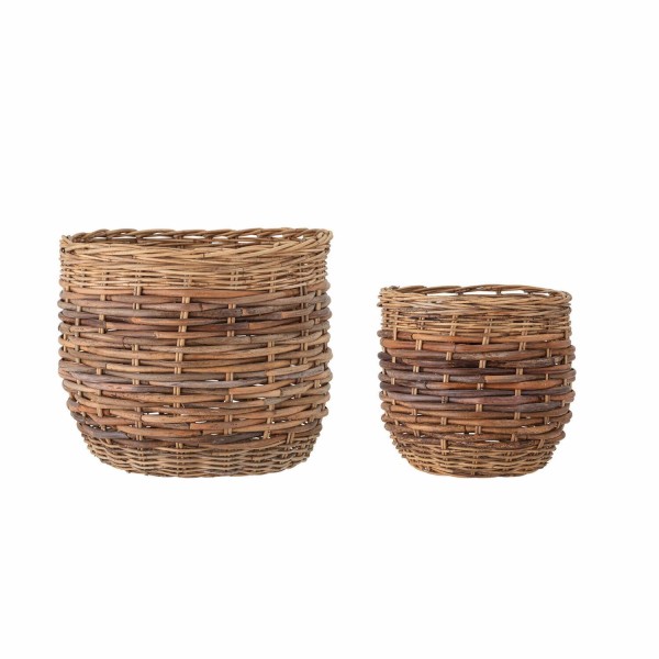 Bloomingville Rattan-Körbe "Lalou" im 2er-Set (Braun)