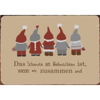 Ib Laursen Metallschild "Das Schönste an Weihnachten ist" - 20x14 cm (Beige/Bunt)