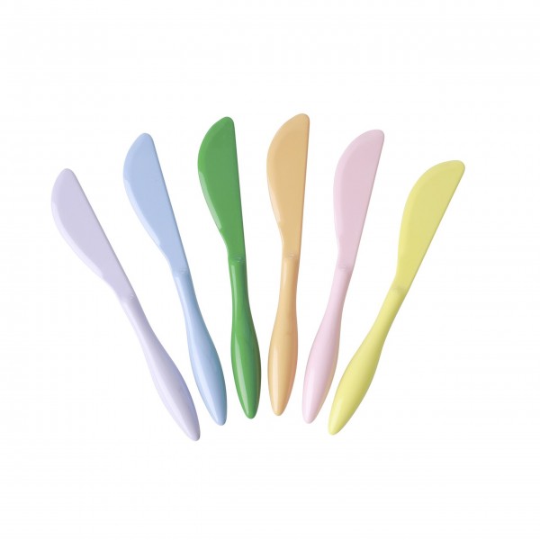 Rice Melamin Buttermesser im 6er-Set "Let's Summer' Colors" (Bunt)