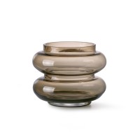 Vase aus Glas - S (Smoked Brown - Rauchbraun) von HKliving