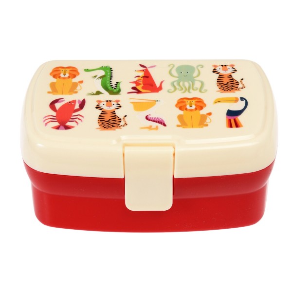 Lunchbox mit herausnehmbarem Fach "Colourful Creatures" von Rex LONDON