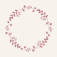Ib Laursen Serviette mit Blumenkranz - 50 Stück (Pink)