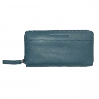 Sticks and Stones Geldbörse "Denver Wallet" (Slate Blue) - Pflanzlich gegerbtes Rindsleder