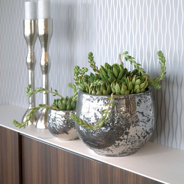 Pflanzkübel "Luxury" - Ø18 cm (Silber) von fleur ami