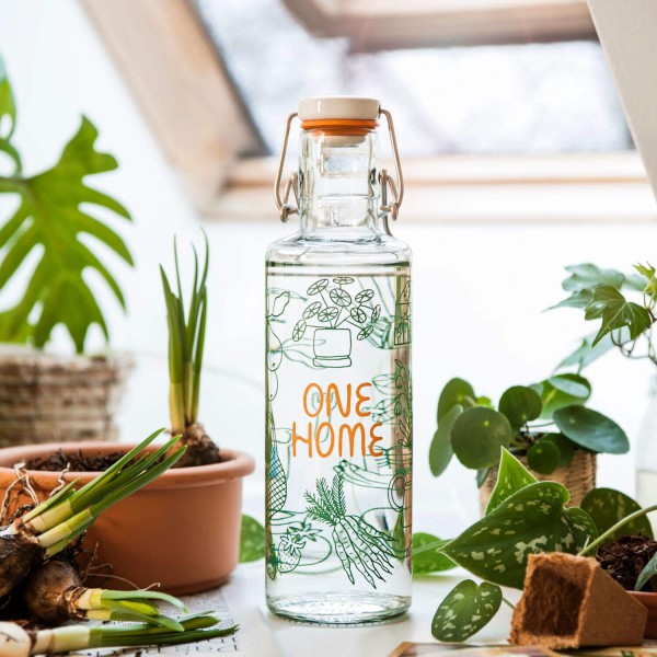 Trinkflasche aus Glas "One Home" - 600 ml von Soulbottles