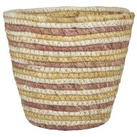 Ib Laursen Blumentopf/Korb - 17x15 cm (Creme/Rosa/Gelb)