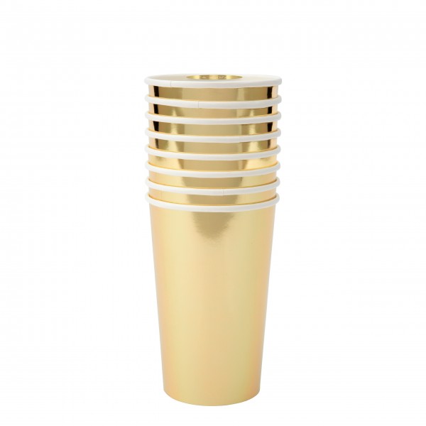 Papierbecher Gold Hoch von Meri Meri