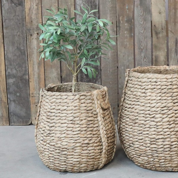 Übertopf mit Flechtmuster "Corte" - 39cm (Natur) von Chic Antique