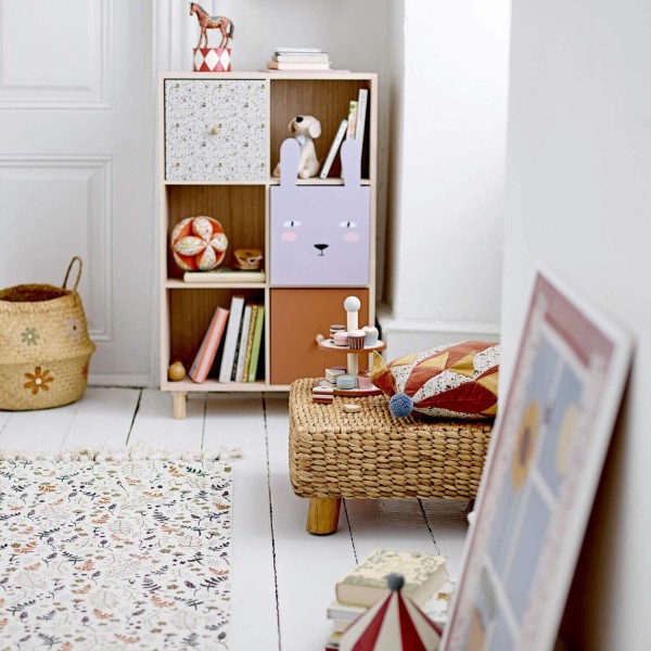 Bloomingville MINI Bücherregal mit Schubladen "Calle" (Natur/Bunt)