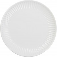 Ib Laursen Speiseteller mit Rillen "Mynte" (Pure White)