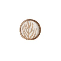 Wanddeko/Tischdeko aus Jute "Havanna - Blatt" (Weiß/Natur) von Gift Company