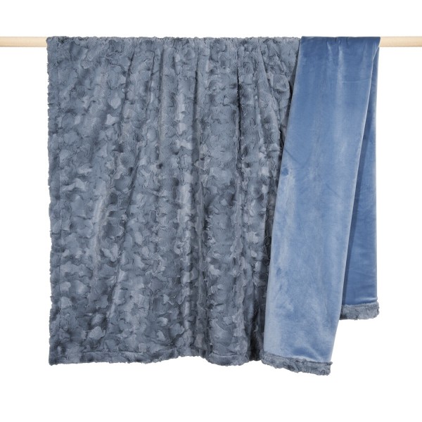 Kunstfell-Decke "BARDOT" - 140x190 (Blau) von pad