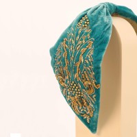 Powder Samthaarband (Teal)