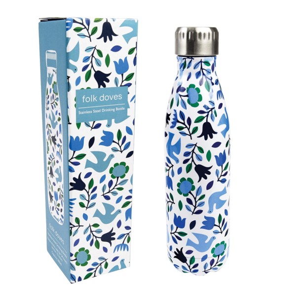 Edelstahl-Trinkflasche "Folk Dove" von Rex LONDON