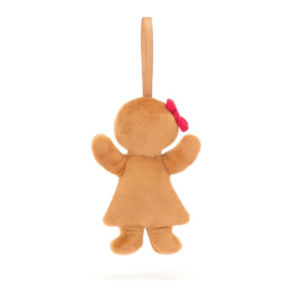 Jellycat Kuschelanhänger Lebkuchenfrau "Festive Folly Ruby" (Braun)