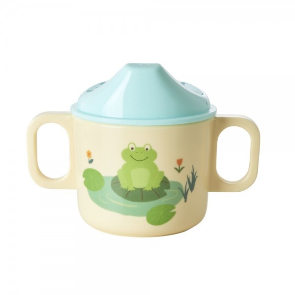 rice Melamin Schnabeltasse "Frog/Frosch" (Blau)